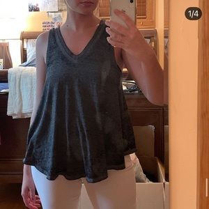 Flowy heather grey free people tank top